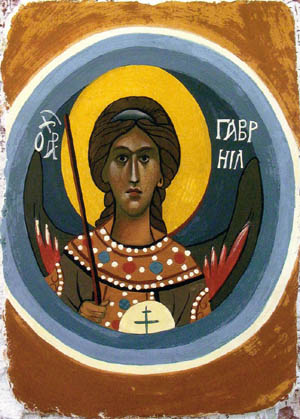 freskó festménymásolat, Gábriel arkangyal